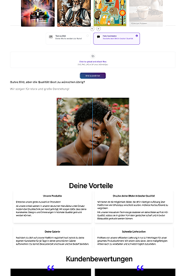 Screenshot of the AI photo generator project