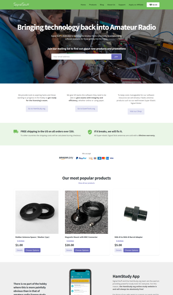 Screenshot of the Signal Stuff project